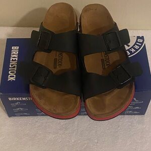 Birkenstock Unisex Arizona Super Grip Birko-Flor Sandals Size M8.5/W10.5 Black